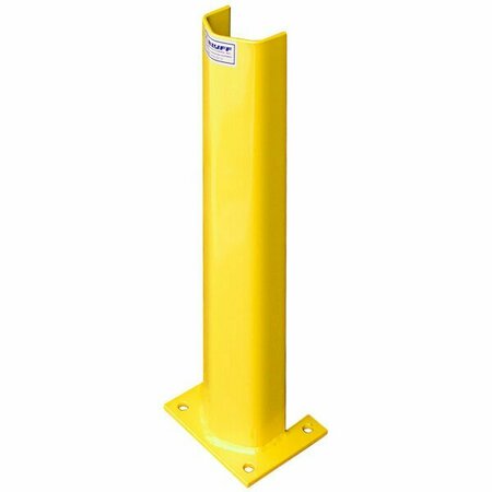 BLUFF MFG 1/4PO24 24'' Safety Yellow 1/4'' Steel Post Protector 20914PO24